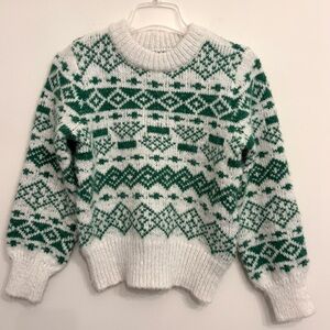 Danish Brand PIECES, Fair Aisle Nordic Knot Sweater, Size XS